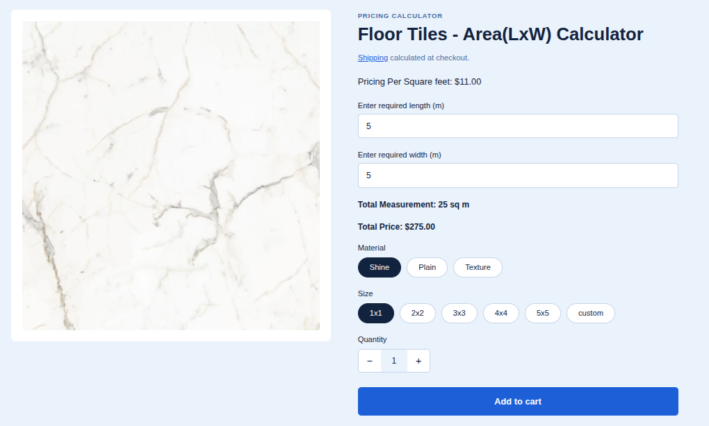 Area (LxW) Calculator