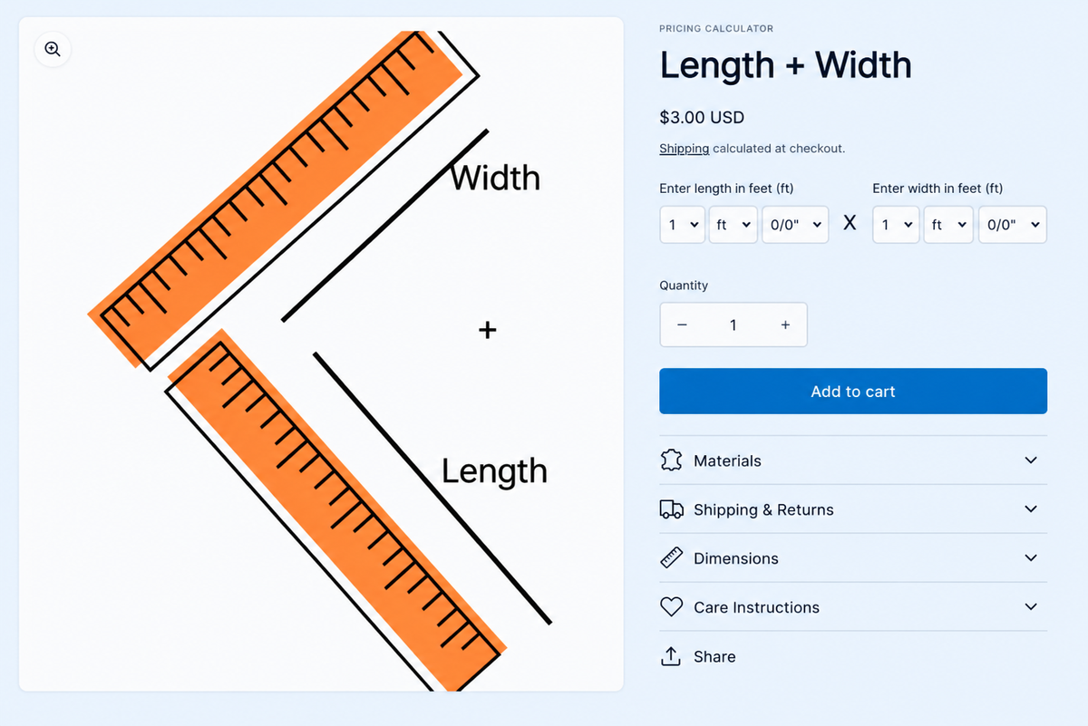 Linear (L+W) Calculator
